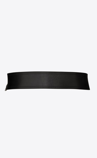 Folk belt with Saint Laurent Berber buckle in smooth leather